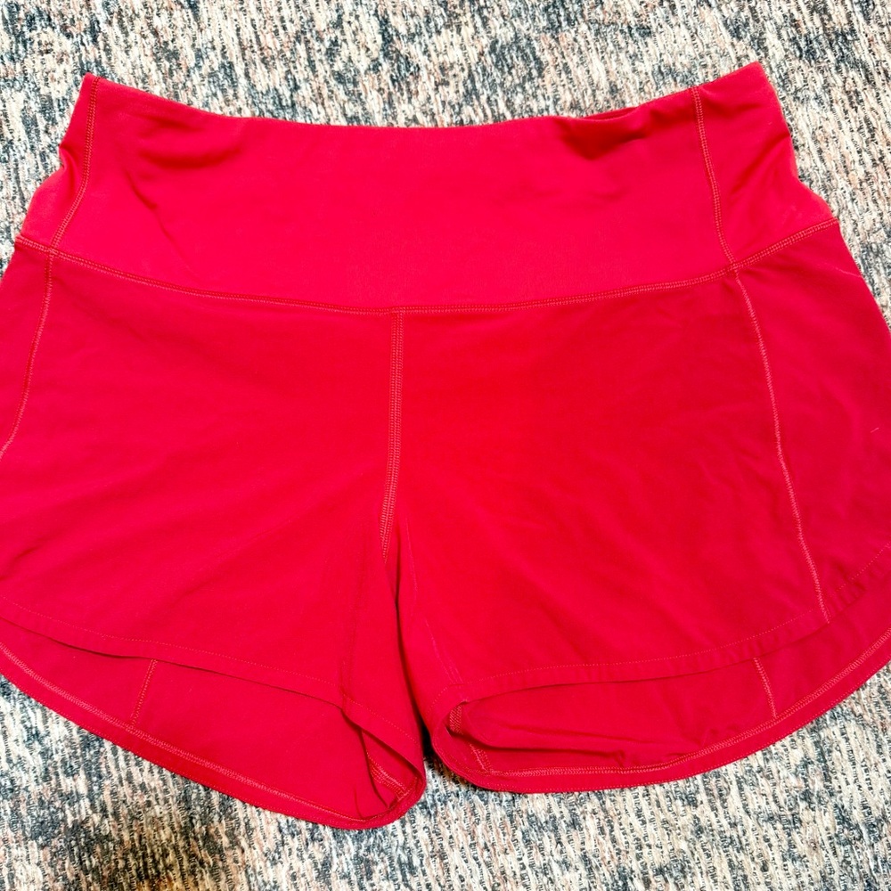 Lululemon Athletica Red Athletic Shorts